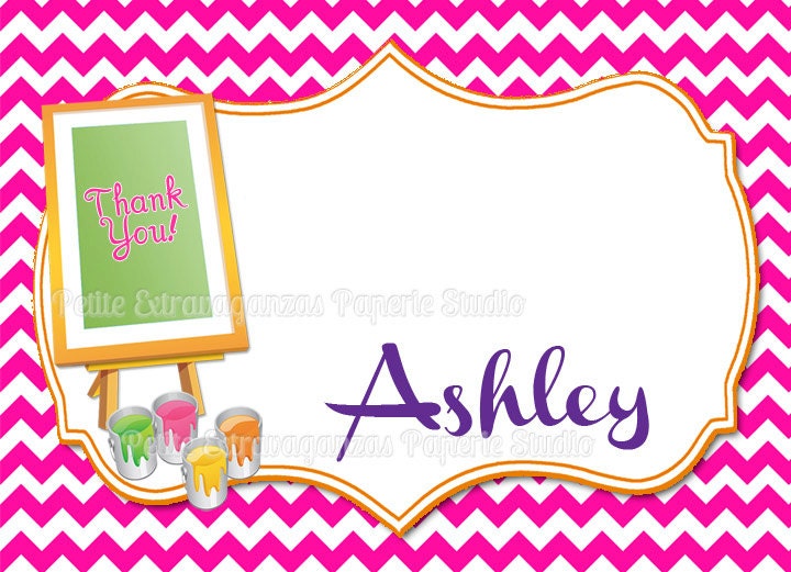 Set of 24 Art Party Thank You Cards Il_170x135