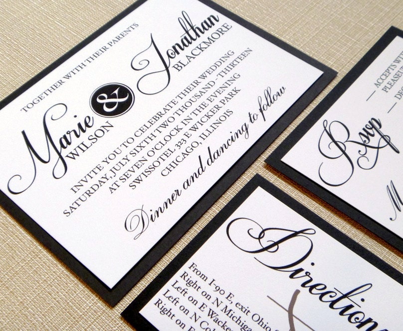 Wedding Invitation, Elegant Ampersand