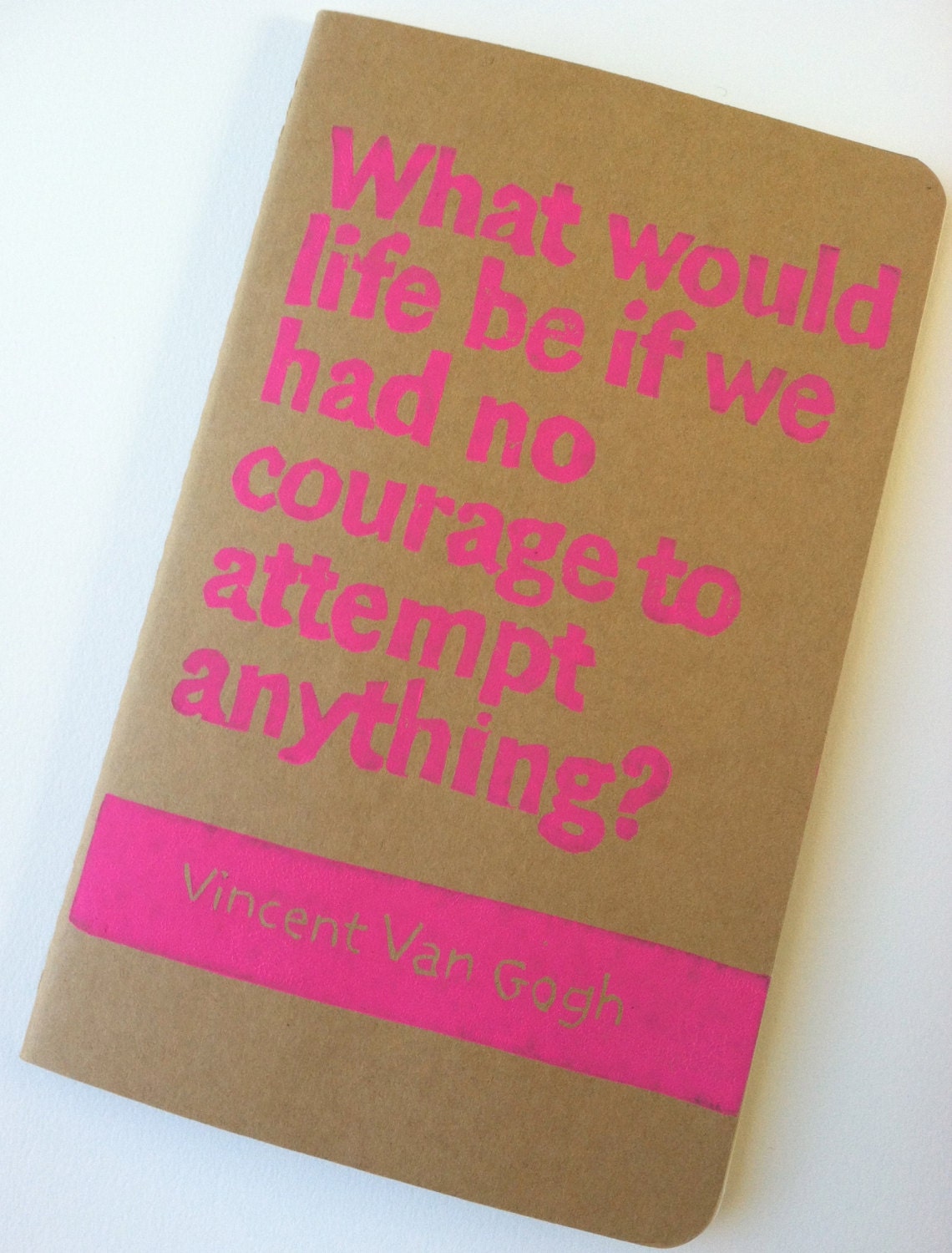 JOURNAL with Bob Dylan Quote  - Gotta Head Full of Ideas - Pink