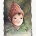 Pixie portrait. Original watercolor. OOAK
