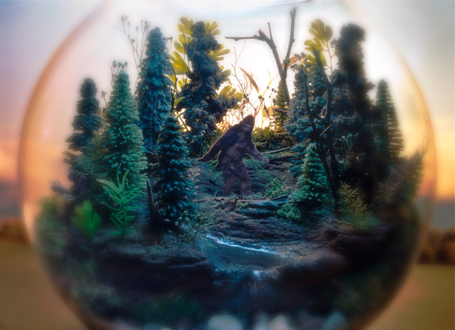 Sasquatch Country - Bigfoot Forest - Deluxe Terrarium / Diorama