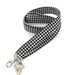 Fabric Lanyard Black White Houndstooth Check ID Badge Lanyard Unisex Key Lanyard