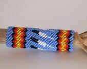 Hand beaded, Native American, can rattle, pow wow, ceremony,