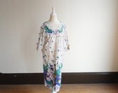 vintage 1970s dress, boho dress mexico, peasant dress