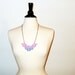 Vintage Ombre Lace Necklace in Pink Purple Blue Lime Green Jewelry Upcycled Unique Mothers Day Gift for Her