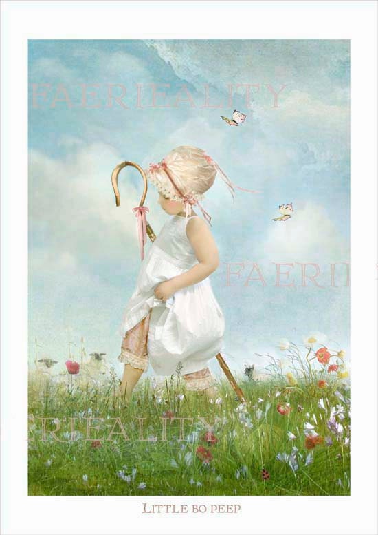 Nursery Rhyme print     ' Little Bo Peep '