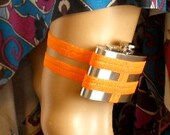 Flask Garter - 4oz flask  - Bright Neon Orange - wedding, party, costume, the possibilities are endless