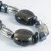 Beaded Necklace in Smoke, Silver and Black