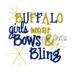 Buffalo Girls Wears Bows and Bling -- Machine Embroidery Design