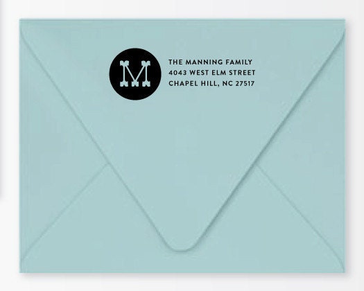 Custom Address Stamp- Initial