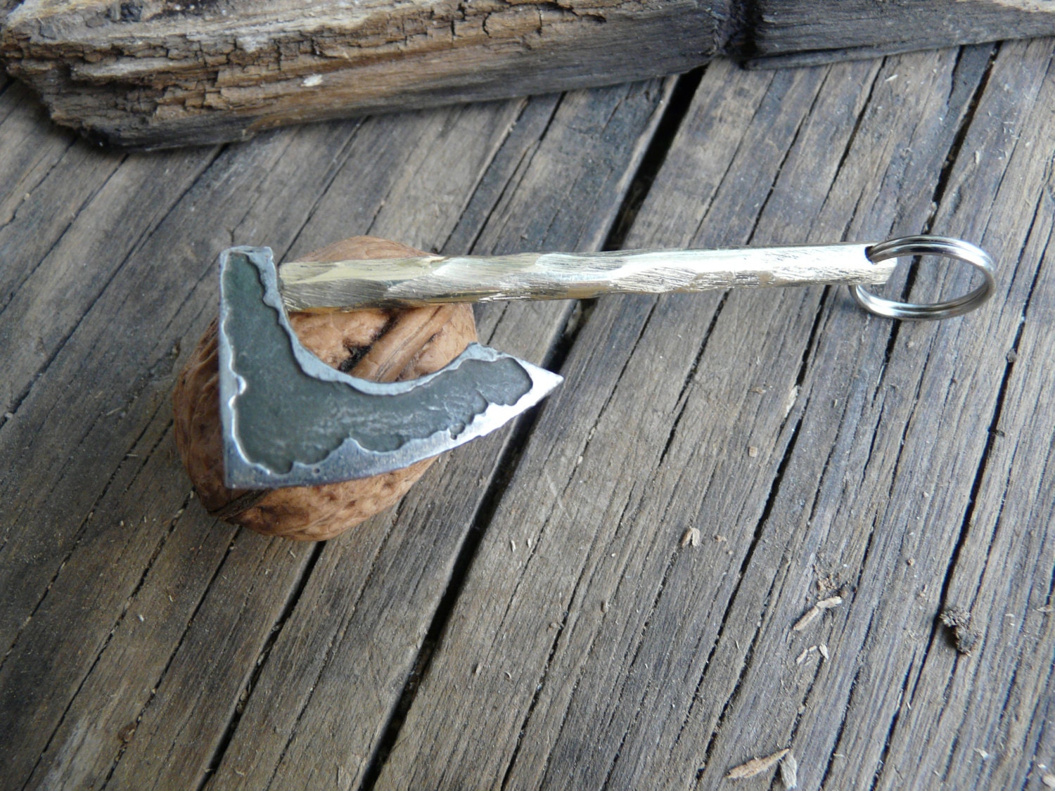 Hand Forged viking battle Axe  keychain / Battle axe / Fantasy axe