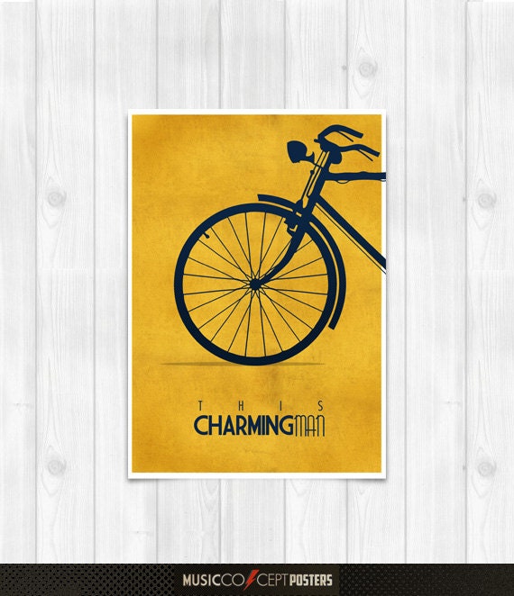 The Smiths - This Charming Man - Morrissey - Music Concept POSTER - Yellow Bike Poster - Print Size 8.3 x 11.7 inch - A4