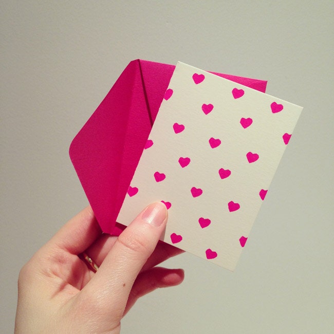 Mini Heart Cards - Set of 10 cards