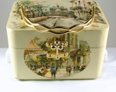 Vintage Decoupage Box Purse Paris Scenes