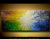 Original Abstract Painting, Modern Landscape Painting ,Palette Knife, Home Decor, Textured Painting on Canvas  by Chen  c0103