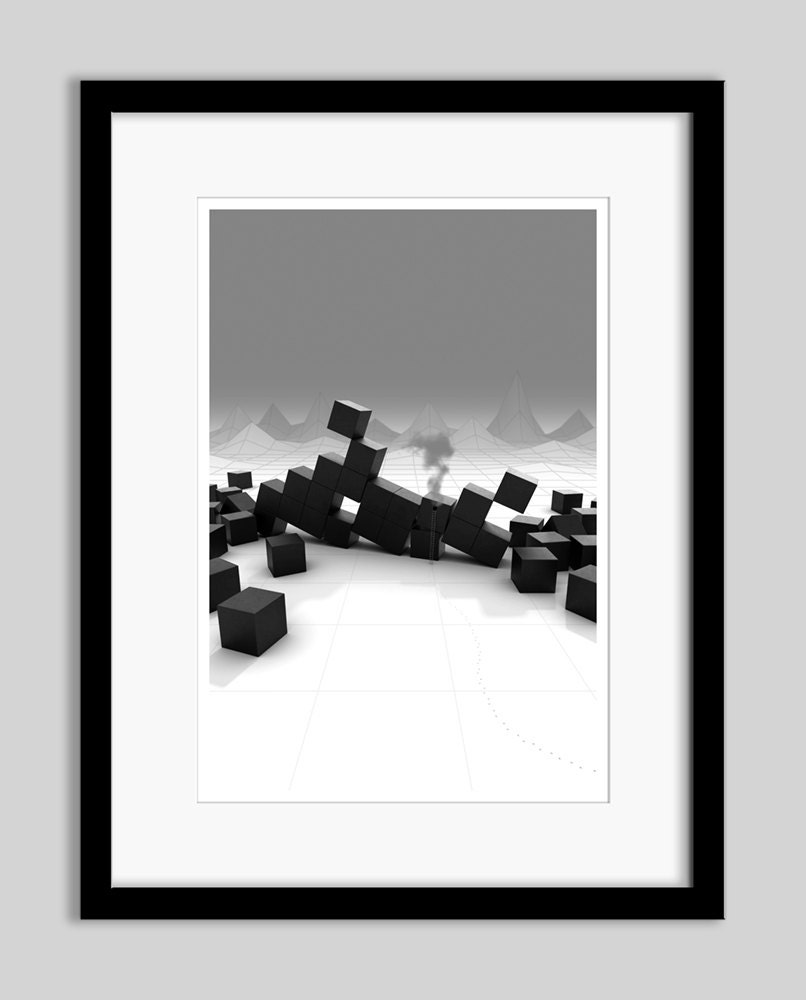 Space Invaders Inspired 13x19 Inch Graphic Print