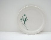 Mid Century Modern Homer Laughlin Dessert Plate Green Field
