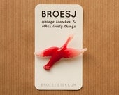 Red Bird Brooch Bird