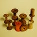1930s 40s Old Wooden Spools Thread Set of 10 Vintage Sewing Notion Various Sizes