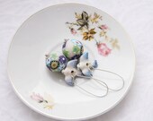 Polymer Clay Earrings, Bird And Flower Earrings, Gift For Her Under 10, Valentine Day, Mothers Day