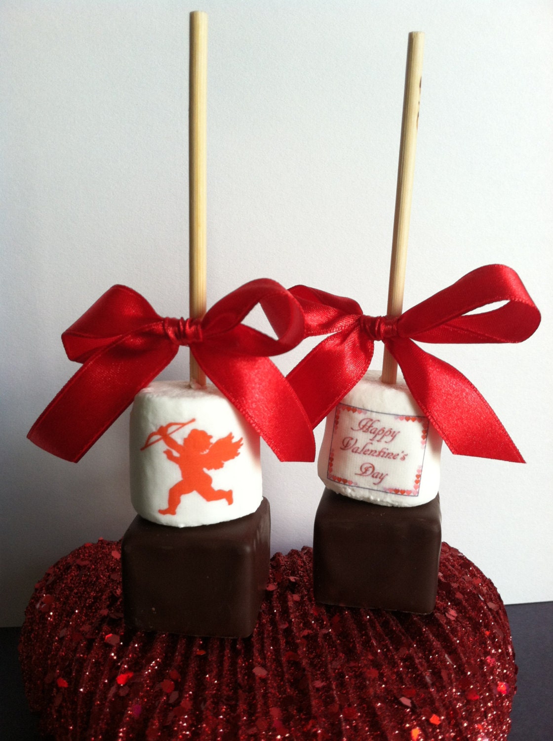 24 Personalized hot cocoa stick Belgian chocolate logo Christmas holiday stocking stuffer gingerbread man gift exchange winter birthday
