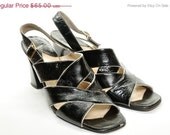20% OFF Black & White Leather Sandal (Size 7)