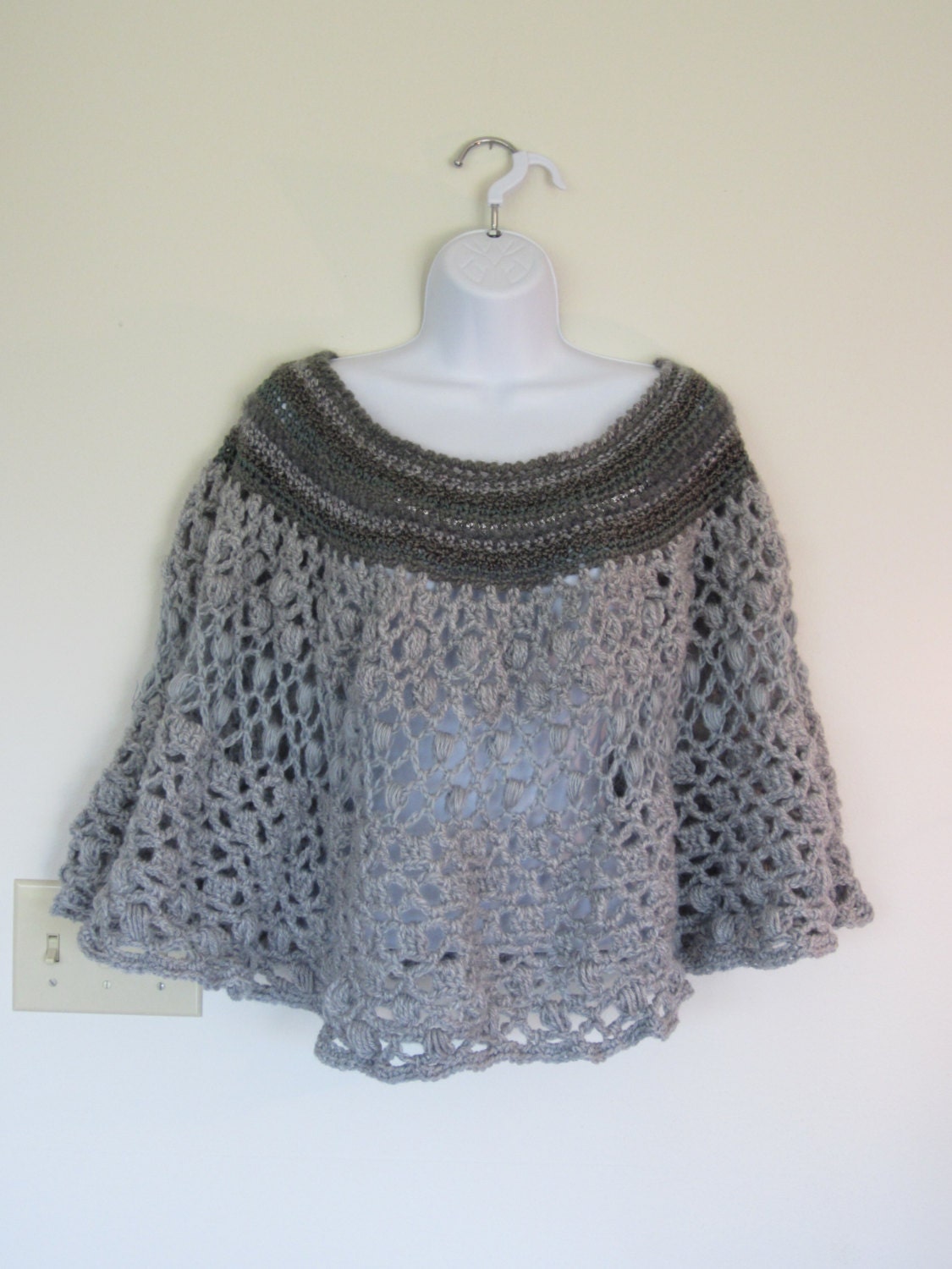 Grey CAPE/PONCHO for Women. Beautiful Cape with soft textures.