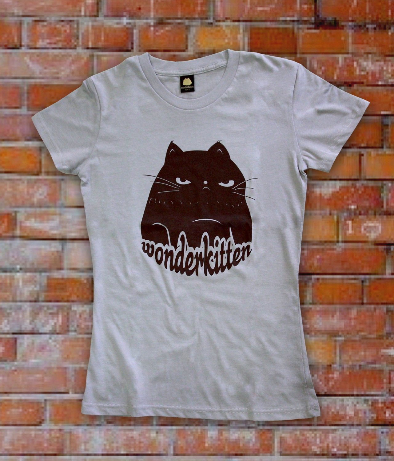 Wonderkitten Classic Fat Cat Tee, original design tshirt indie brand