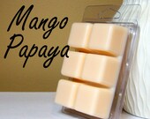 Scented Candle Melts, Soy Wax Scented Cubes, "Mango Papaya"