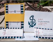 Ahoy Nautical Wedding Invitation Set - Silver Level
