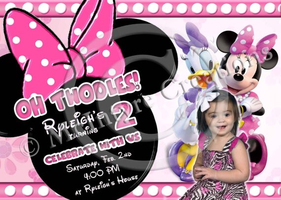Minnie Mouse Birthday Party Invitation Downloaded and personalized Il_570xn