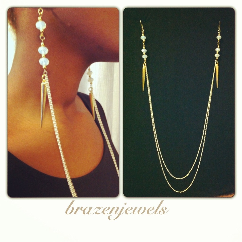 Ear to ear chain necklace