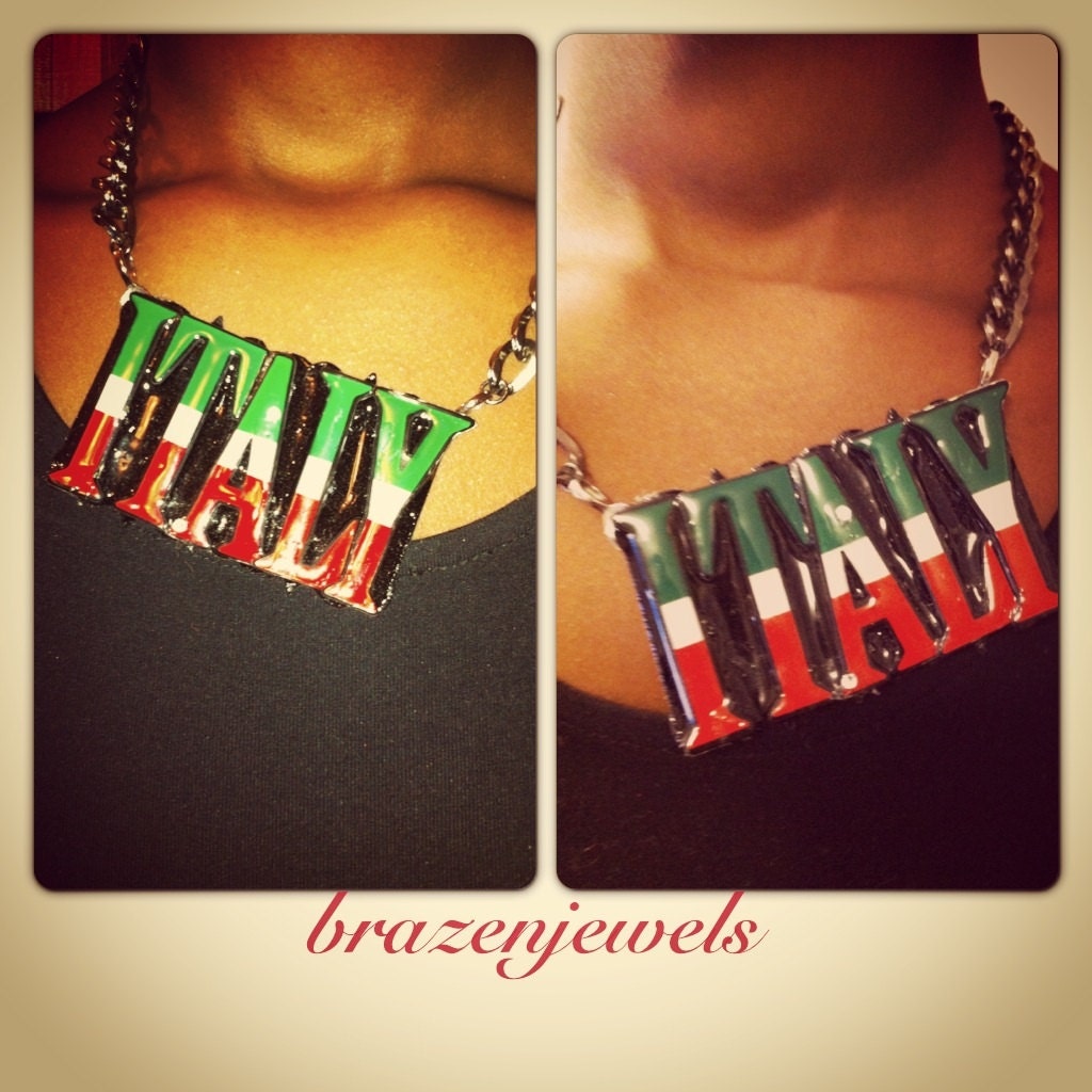 Chunky chain ITALY accented with Swarovski crystals