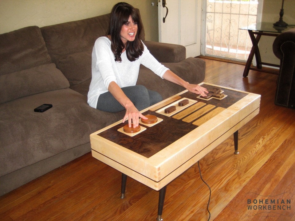 Nintendo Controller Coffee Table Maple / Walnut - FUNCTIONAL
