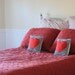red heart pillow cover black and white striped