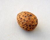 Rustic Egg Ornament, Ceramic Sculpture Rustic Decor