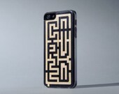 Maze Inlay iPhone 5 Wood Clear Case - FREE Shipping