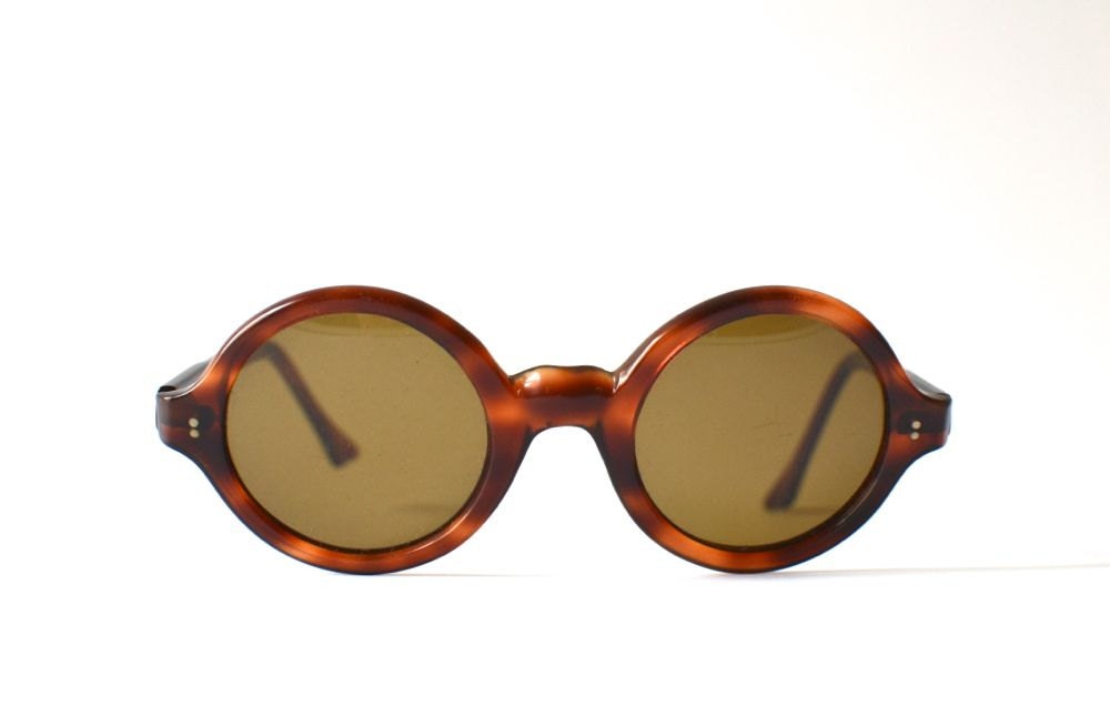 Vintage round rounded sunglasses 90s womens spectacles tortoise havana oversize statement nerd frame eyewear