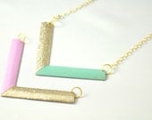 Jumbo Chevron Necklace (Lavender)