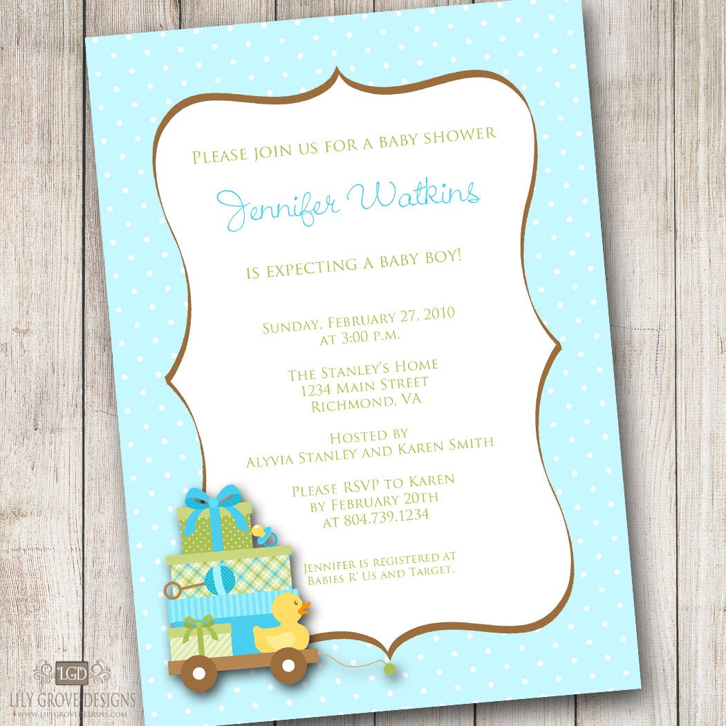 Buy announcement wording gifts - Boy Shower Gifts 1 Baby Shower Invitation - Digital File - PRINT YOUR OWN