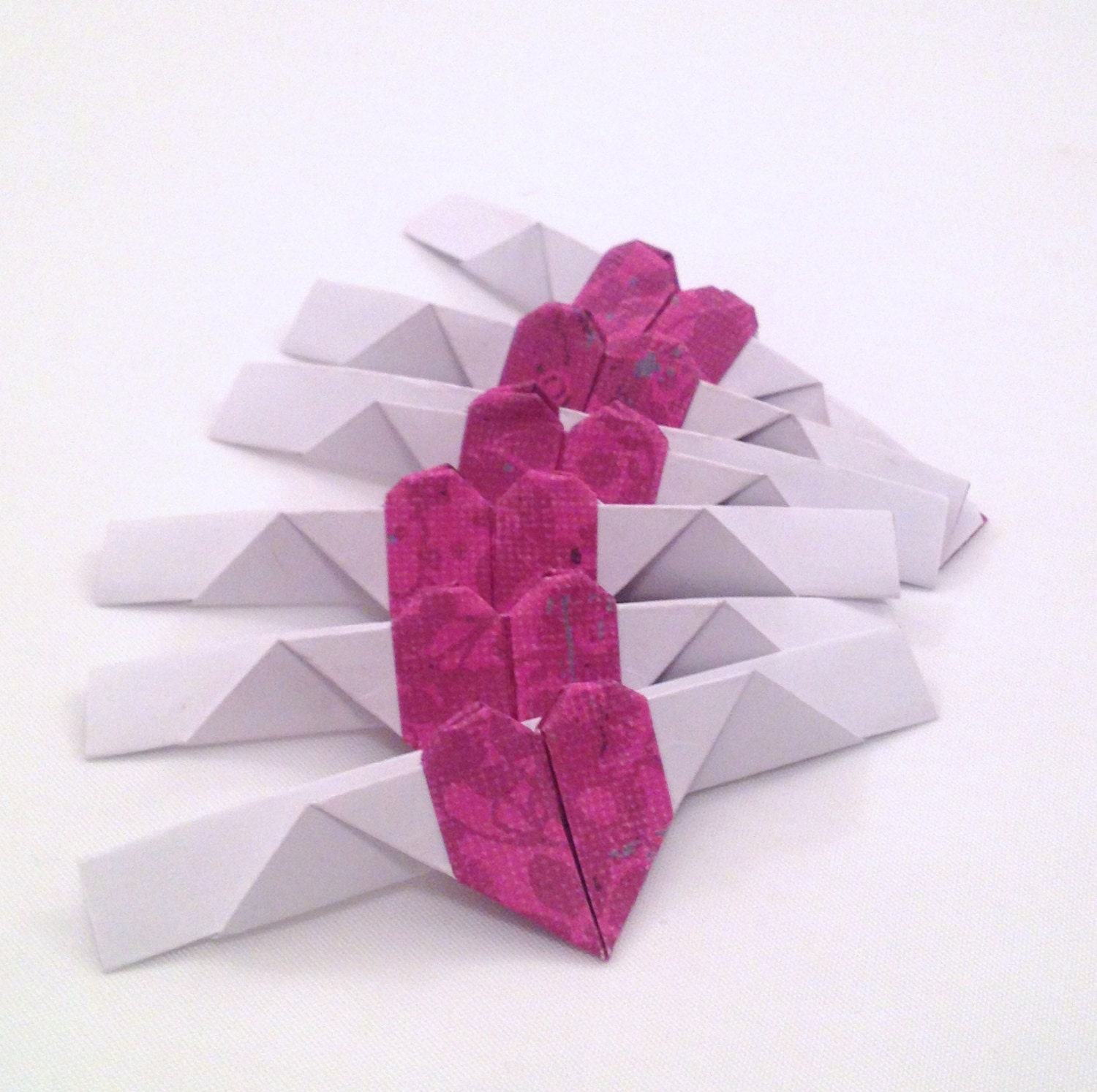 Origami Heart Rings, Party Favors Gifts - set of 6