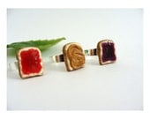 3-Piece Peanut Butter and Jelly Best Friends Ring Set - Choose your own flavors.
