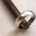 Wide silver wedding ring for men. 6 mm half round band, Brushed finish. Handmade.