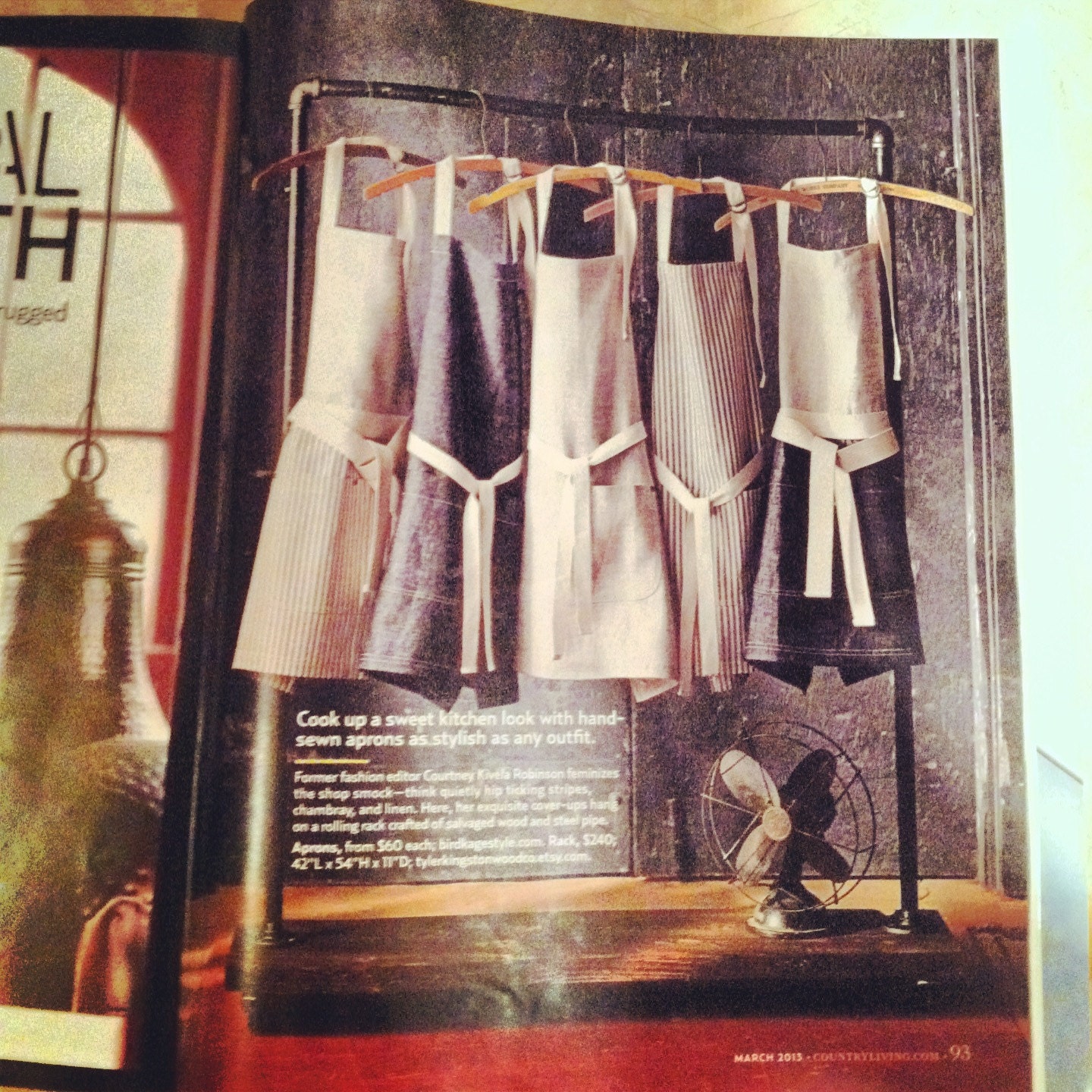 Industrial Garment Rack (42")- As Seen In Country Living Magazine