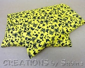 Microwave Corn Heat Bag Pillow, Therapy Pack, Hot Cold Pad with washable cover, yellow, black, butterflies READY TO SHIP (57)