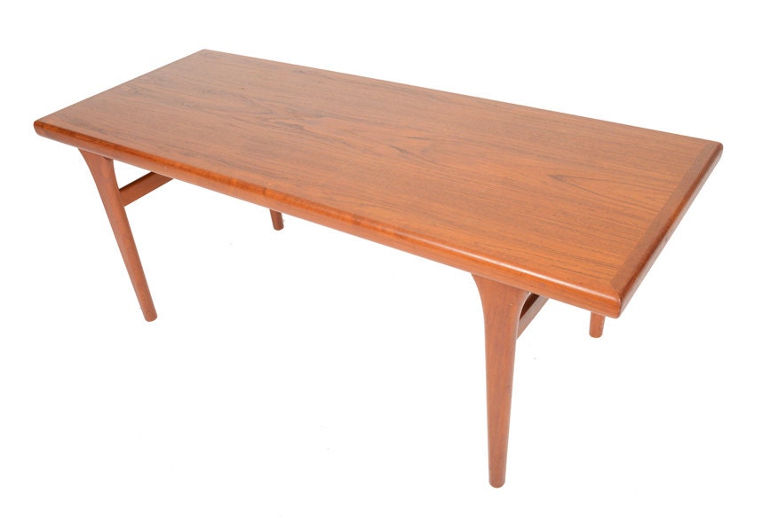 Tall Danish Modern Mid Century Coffee Table in Teak