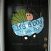 XL Baby Carriage Burlap Door Hanger