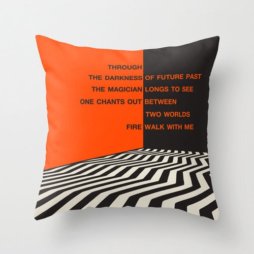Decorative Pillow Cover, (16x16) TWIN PEAKS throw pillow case for the Home Decor by Modern Artist Jazzberry Blue