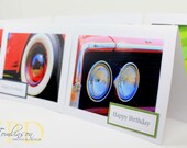 Birthday Photography Cards for Men, Antique Classic Cars, Set of Five Handcrafted Greeting Cards