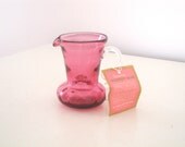 VINTAGE CRANBERRY GLASS - Pink Pitcher Creamer - Pilgrim Glass Corporation